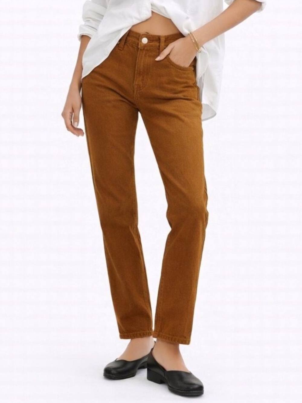 Levi’s Women Size 32 Brown Cotton Casual Mid Rise Middy Straight Jeans NWT